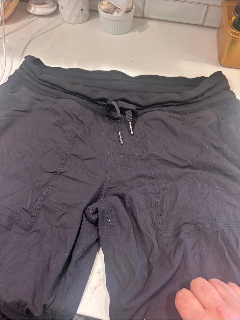 Lululemon Black dance studio mid rise pant. Size 10, minimal pilling.
